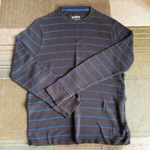 Brown and Blue Striped Shirt